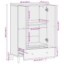 VidaXL Komoda, 60x33x100 cm, lite drewno mango