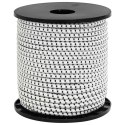 VidaXL Liny bungee 6 mm Czarny i Biały PP i guma