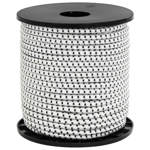 VidaXL Liny bungee 6 mm Czarny i Biały PP i guma