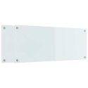 VidaXL Panel kuchenny 2 szt. Biały 100 x 40 cm szkło hartowane