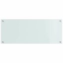 VidaXL Panel kuchenny 2 szt. Biały 100 x 40 cm szkło hartowane