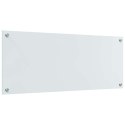VidaXL Panel kuchenny 2 szt. Biały 100 x 40 cm szkło hartowane