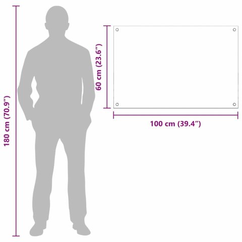 VidaXL Panel kuchenny 2 szt. Biały 100 x 60 cm szkło hartowane