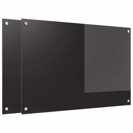 VidaXL Panel kuchenny 2 szt. Czarny 90 x 60 cm szkło hartowane