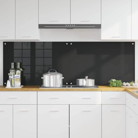 VidaXL Panel kuchenny 2 szt. Czarny 90 x 60 cm szkło hartowane