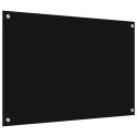 VidaXL Panel kuchenny 2 szt. Czarny 90 x 60 cm szkło hartowane