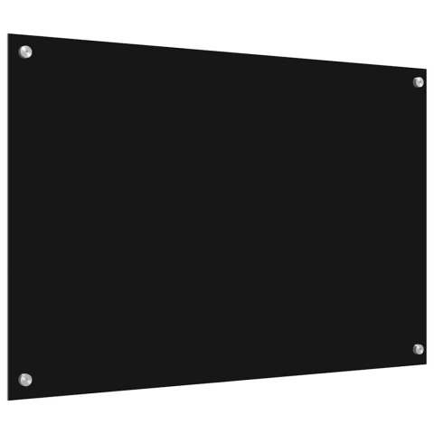 VidaXL Panel kuchenny 2 szt. Czarny 90 x 60 cm szkło hartowane