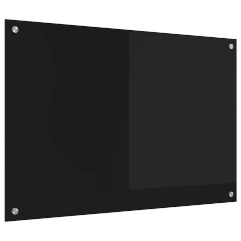 VidaXL Panel kuchenny Czarny 90 x 60 cm szkło hartowane