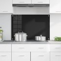 VidaXL Panel kuchenny Czarny 90 x 60 cm szkło hartowane