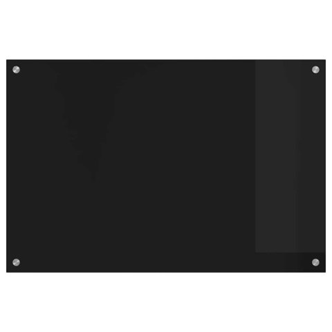VidaXL Panel kuchenny Czarny 90 x 60 cm szkło hartowane