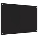 VidaXL Panel kuchenny Czarny 90 x 60 cm szkło hartowane