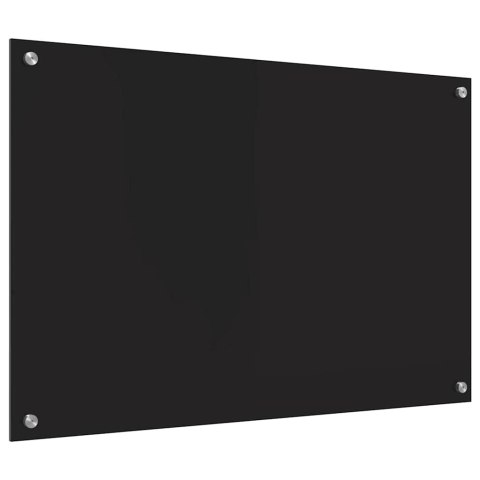 VidaXL Panel kuchenny Czarny 90 x 60 cm szkło hartowane