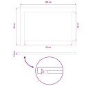 VidaXL Prostokątny Blat Stołu 100 x 60 x 3,2 cm Prostokątny