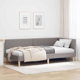 VidaXL Rama łóżka narożnego Ciemnoszary 90 x 200 cm tkanina