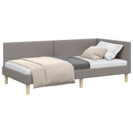 VidaXL Rama łóżka narożnego Ciemnoszary 90 x 200 cm tkanina