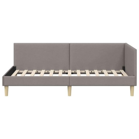 VidaXL Rama łóżka narożnego Ciemnoszary 90 x 200 cm tkanina