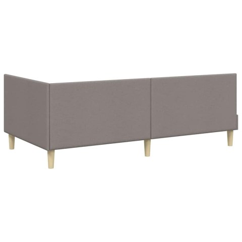 VidaXL Rama łóżka narożnego Ciemnoszary 90 x 200 cm tkanina