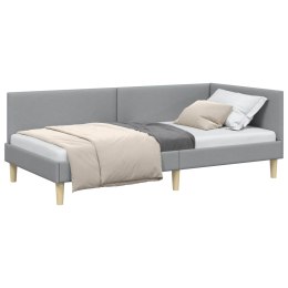 VidaXL Rama łóżka narożnego Jasnoszary 90 x 190 cm tkanina