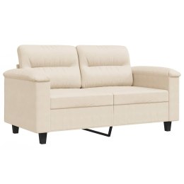 VidaXL Sofa 2-osobowa, beżowy, 120 cm, obity mikrofibrą