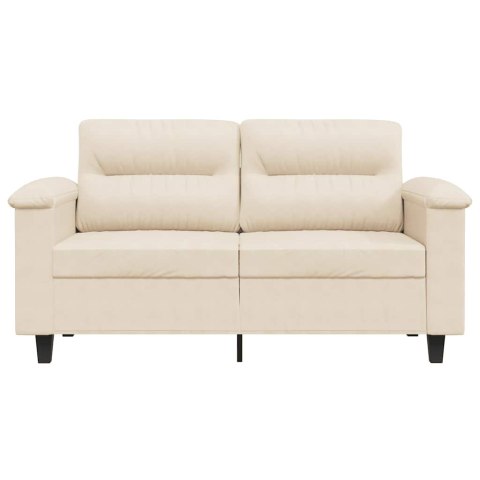 VidaXL Sofa 2-osobowa, beżowy, 120 cm, obity mikrofibrą