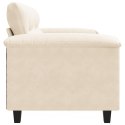 VidaXL Sofa 2-osobowa, beżowy, 120 cm, obity mikrofibrą