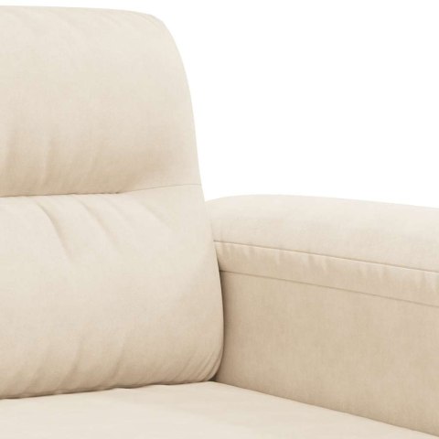 VidaXL Sofa 2-osobowa, beżowy, 120 cm, obity mikrofibrą