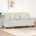 VidaXL Sofa 2-osobowa, kremowy, 140 cm, tapicerowana aksamitem
