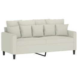 VidaXL Sofa 2-osobowa, kremowy, 140 cm, tapicerowana aksamitem