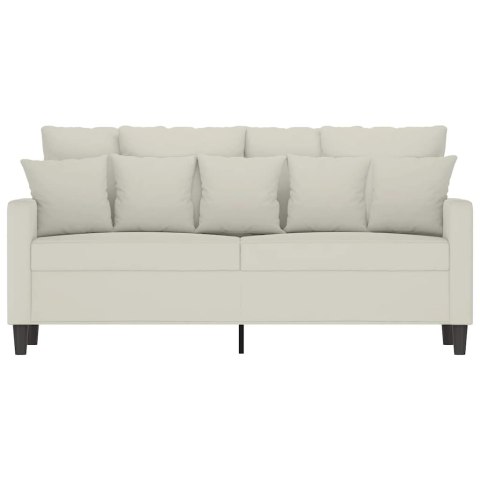 VidaXL Sofa 2-osobowa, kremowy, 140 cm, tapicerowana aksamitem