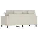 VidaXL Sofa 2-osobowa, kremowy, 140 cm, tapicerowana aksamitem