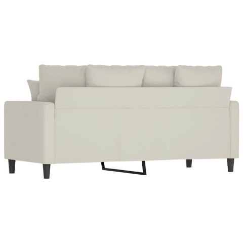 VidaXL Sofa 2-osobowa, kremowy, 140 cm, tapicerowana aksamitem