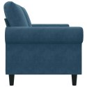 VidaXL Sofa 2-osobowa, niebieski, 140 cm, tapicerowana aksamitem