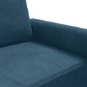 VidaXL Sofa 2-osobowa, niebieski, 140 cm, tapicerowana aksamitem