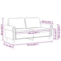 VidaXL Sofa 2-osobowa, niebieski, 140 cm, tapicerowana aksamitem