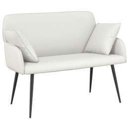 VidaXL Sofa dwuosobowa na metalowych nóżkach 2-osobowy Biały Ekoskóra