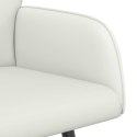 VidaXL Sofa dwuosobowa na metalowych nóżkach 2-osobowy Biały Ekoskóra