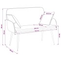 VidaXL Sofa dwuosobowa na metalowych nóżkach 2-osobowy Biały Ekoskóra