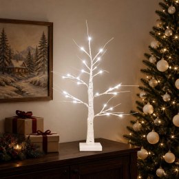 VidaXL Brzozowa choinka LED 2 szt. Biały 10 x 10 x 58 cm