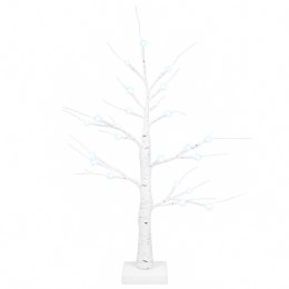 VidaXL Brzozowa choinka LED 2 szt. Biały 10 x 10 x 58 cm