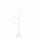 VidaXL Brzozowa choinka LED 2 szt. Biały 10 x 10 x 58 cm