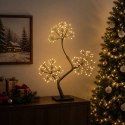 VidaXL Choinka LED w kształcie litery S 2 szt. Czarny 45 cm