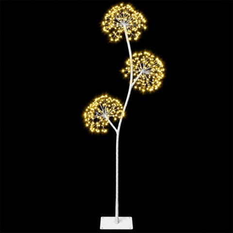 VidaXL Choinka LED w kształcie litery S Biały 18 x 18 x 120 cm Stal