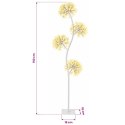 VidaXL Choinka LED w kształcie litery S Biały 18 x 18 x 150 cm Stal
