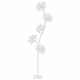 VidaXL Choinka LED w kształcie litery S Biały 20 x 20 x 175 cm Stal