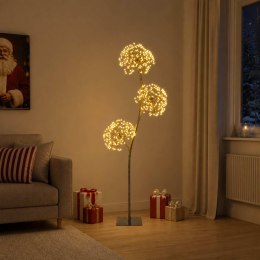 VidaXL Choinka LED w kształcie litery S Czarny 18 x 18 x 120 cm Stal