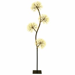 VidaXL Choinka LED w kształcie litery S Czarny 18 x 18 x 150 cm Stal