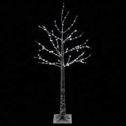 VidaXL Ośnieżona choinka LED brązowy 22 x 22 x 120 cm