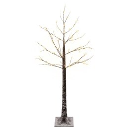 VidaXL Ośnieżona choinka LED brązowy 22 x 22 x 120 cm