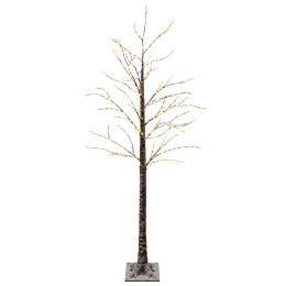 VidaXL Ośnieżona choinka LED brązowy 22 x 22 x 180 cm