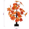 VidaXL Choinka LED drzewko klonowe 2 szt. brązowy 58 cm